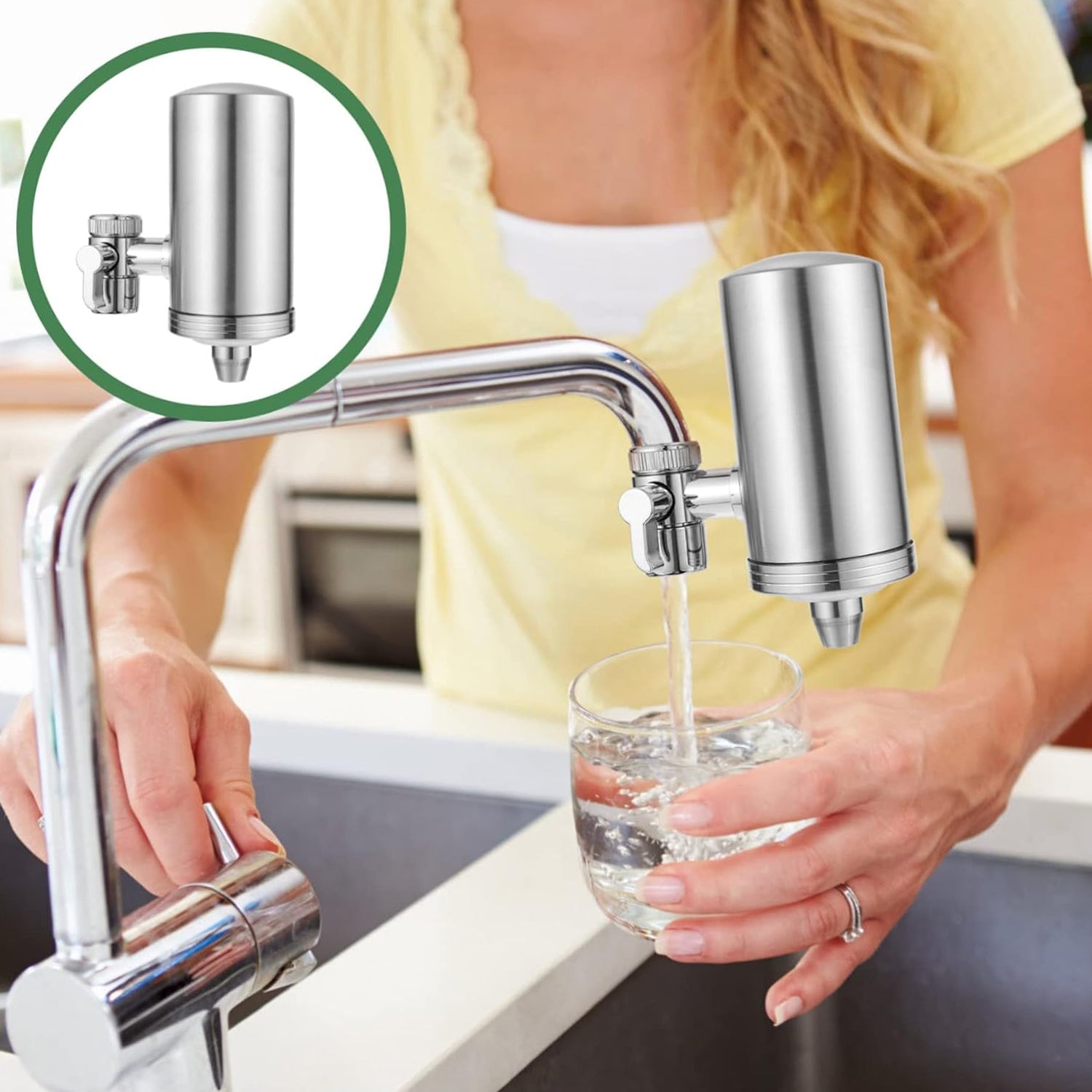 304 Stainless  Steel Faucet Mount Water Filter Water Purifier (1 Set) 304 Stainless  Steel Faucet Mount Water Filter Water Purifier (1 Set)